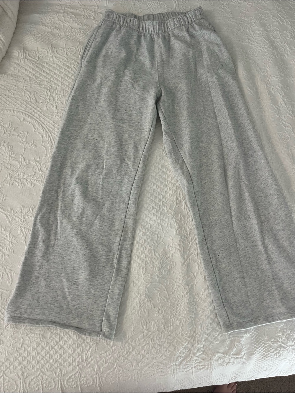 Hollister Light Gray Wide Leg Sweatpants